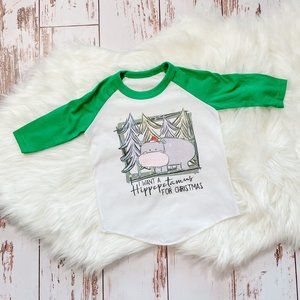 toddler Christmas shirt - Hippo for Christmas